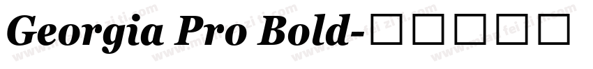 Georgia Pro Bold字体转换
